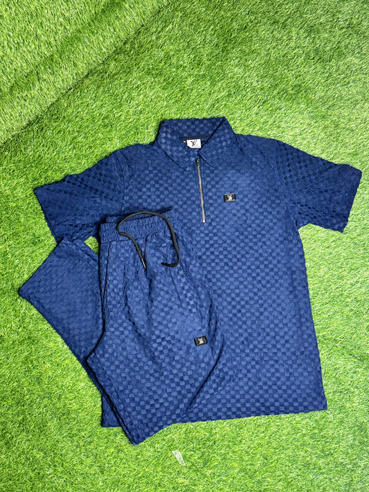SANTINO LUXURY RELAXED TWINSET IN BLUE
