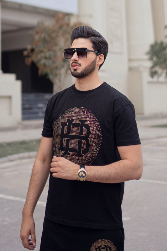 BOSS HERITAGE STONEWORK TWINSET IN BLACK