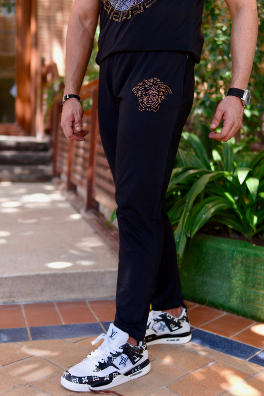 STONEWORK TWINSET IN BLACK