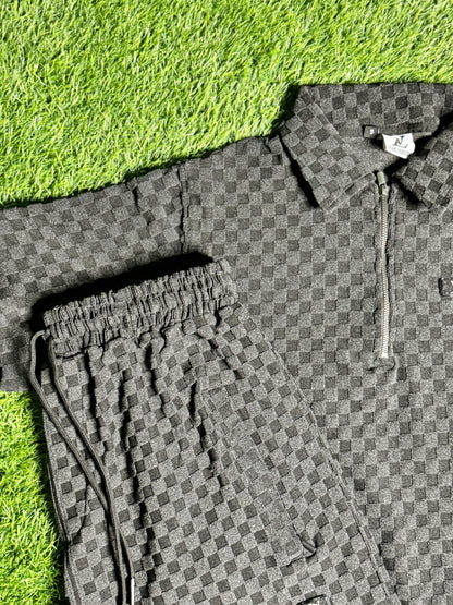 SANTINO LUXURY RELAXED TWINSET IN DARK GREY