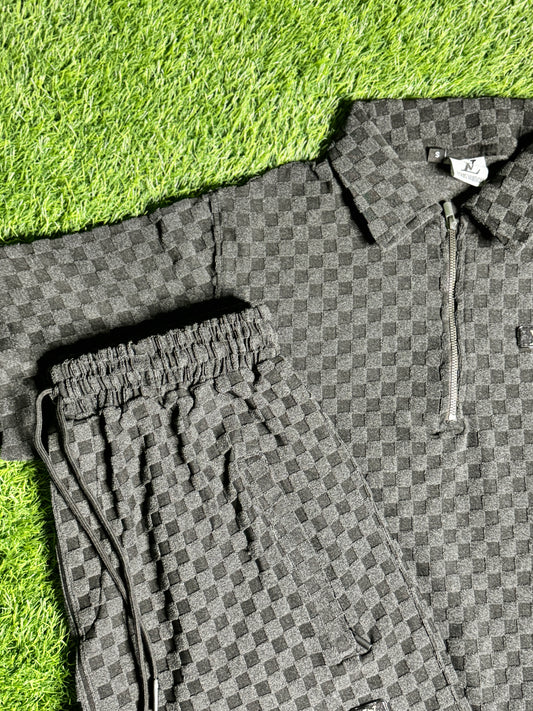 SANTINO LUXURY RELAXED TWINSET IN DARK GREY